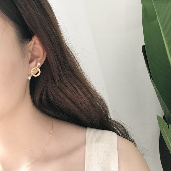 Pearl earrings with silver design ZBGJZB00162 - Picture 5 of 7